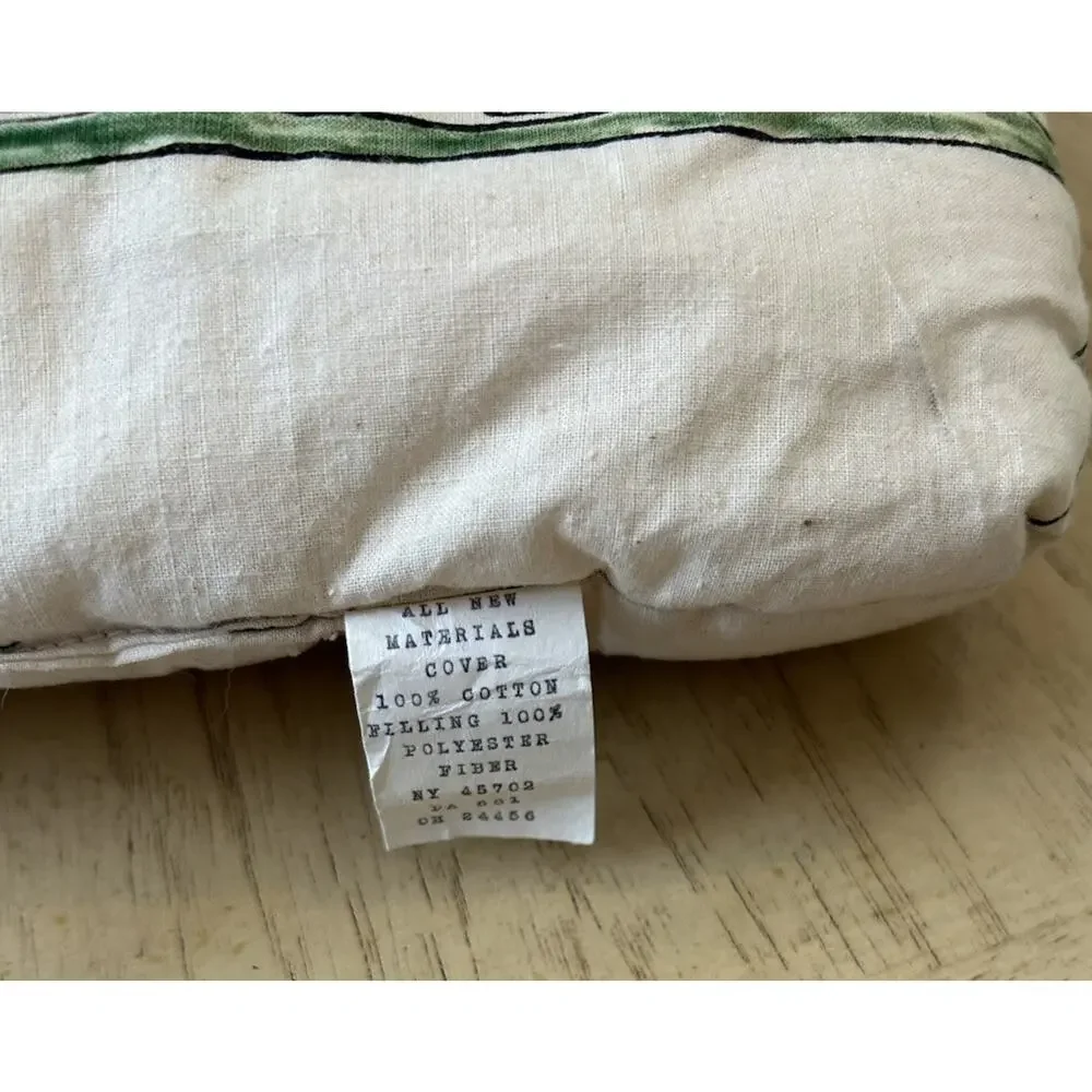 VTG Decorative Art Pillow Noah’s Ark Fable Animals Baby Crib Kid Room Cotton USA